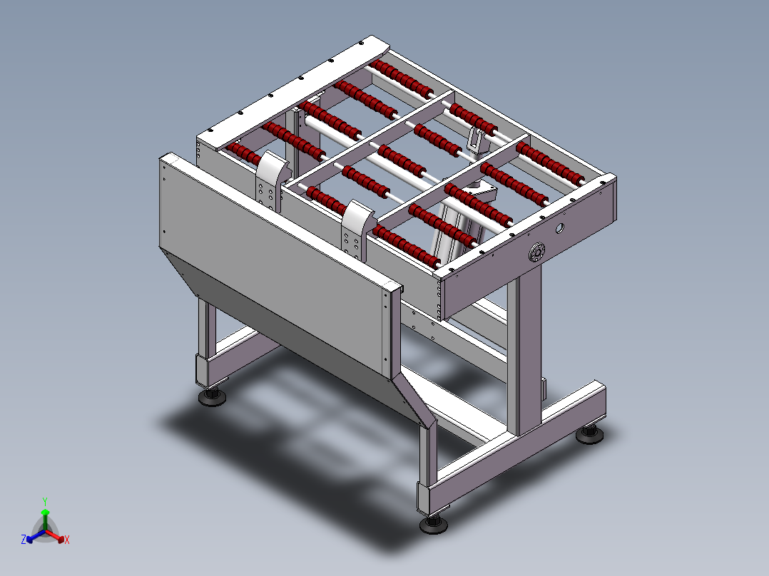 层压翻料机正等轴测图