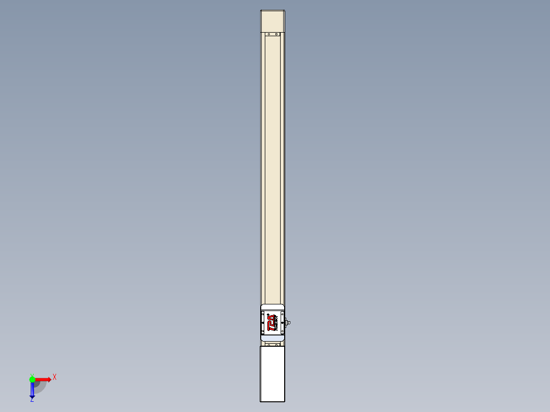 同步带全封闭直线模组TPA-HCB-65S-90-L700-M-C-P10-N3俯视图