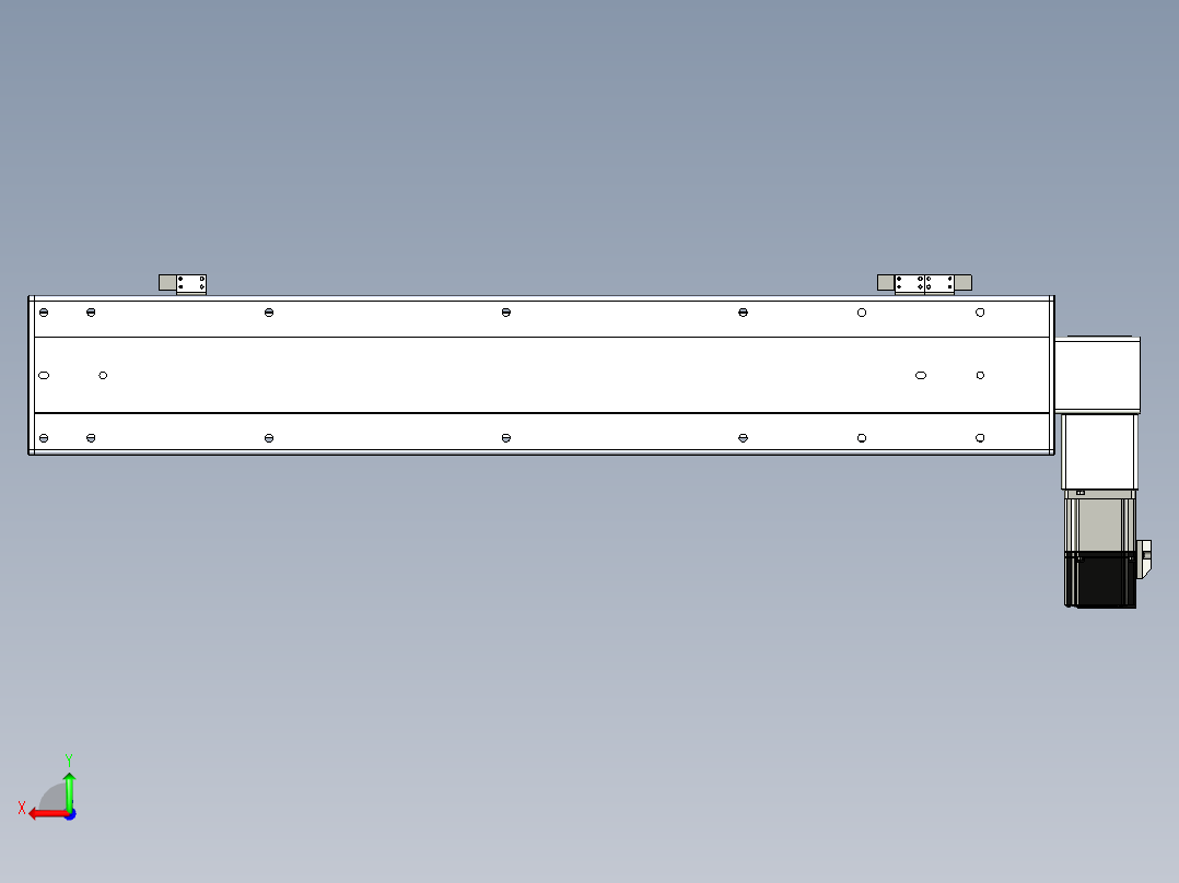 同步带滑台-半封闭B13-L90-S600-L-P40-D3后视图