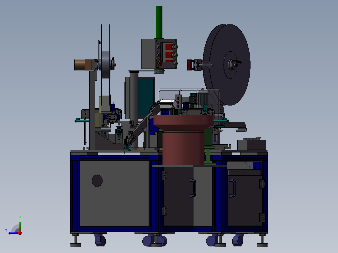 五金件自动组装机右视图