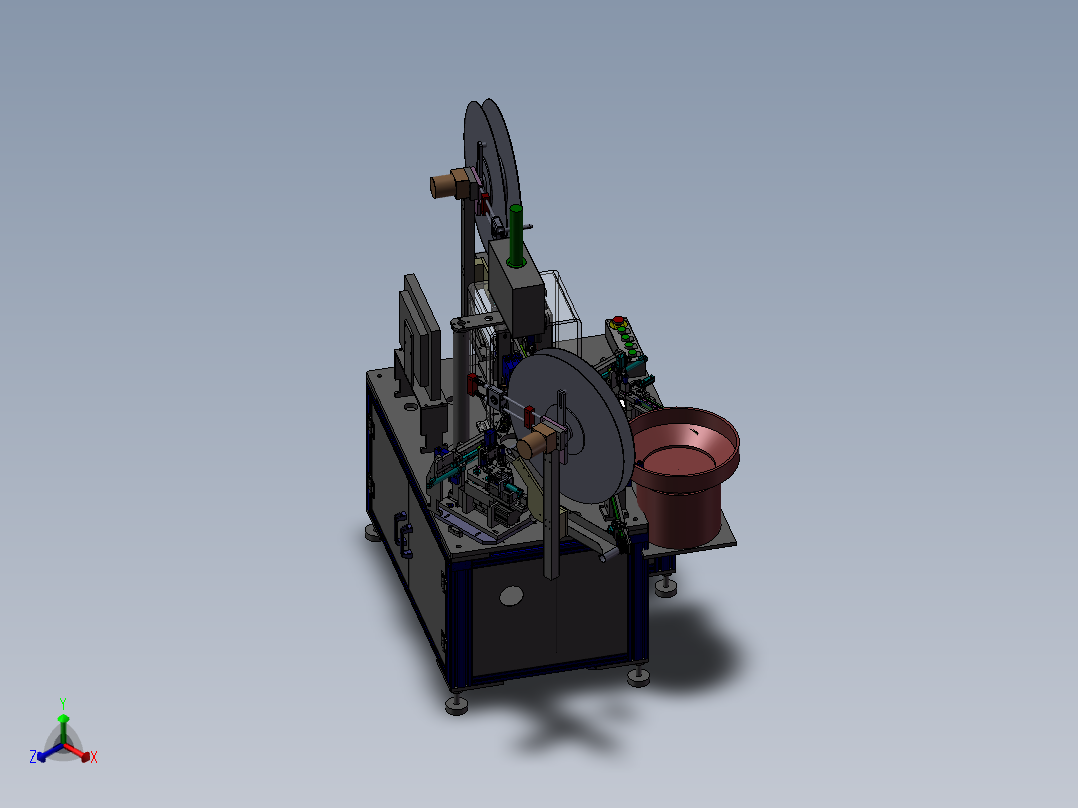 五金件自动组装机正等轴测图