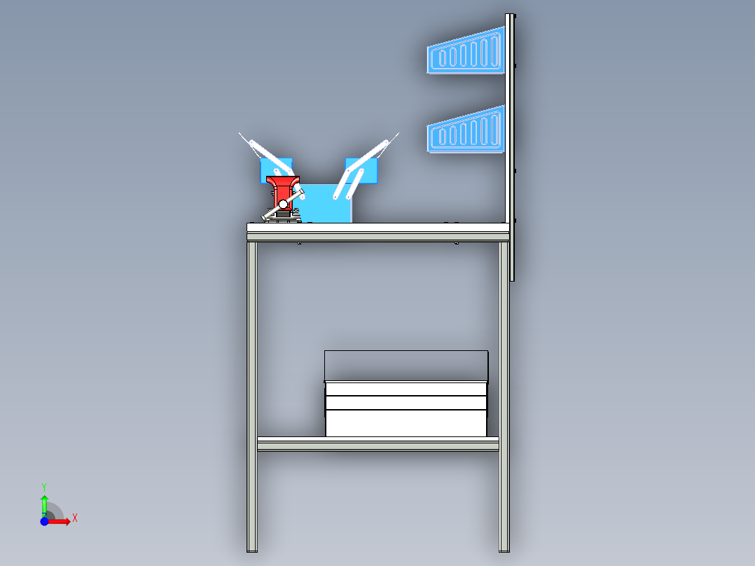 简单的工作台设计前视图