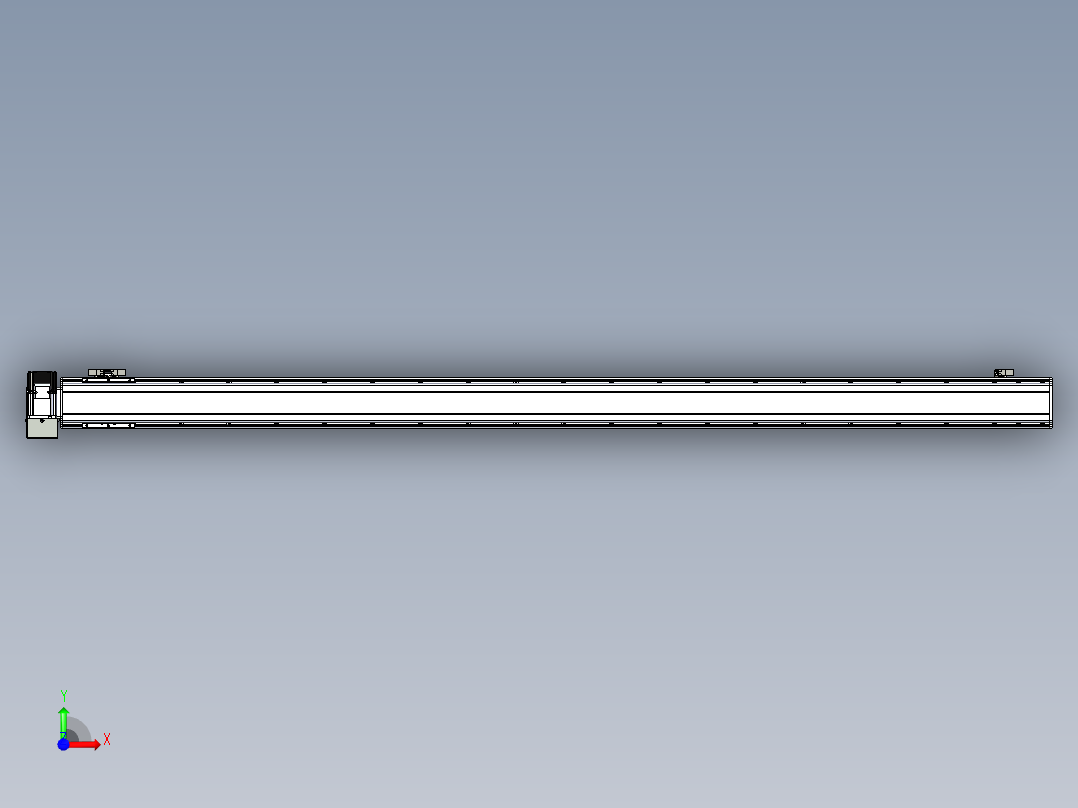 同步带滑台-半封闭B10H-L45-S1850-LU-P40-D3前视图