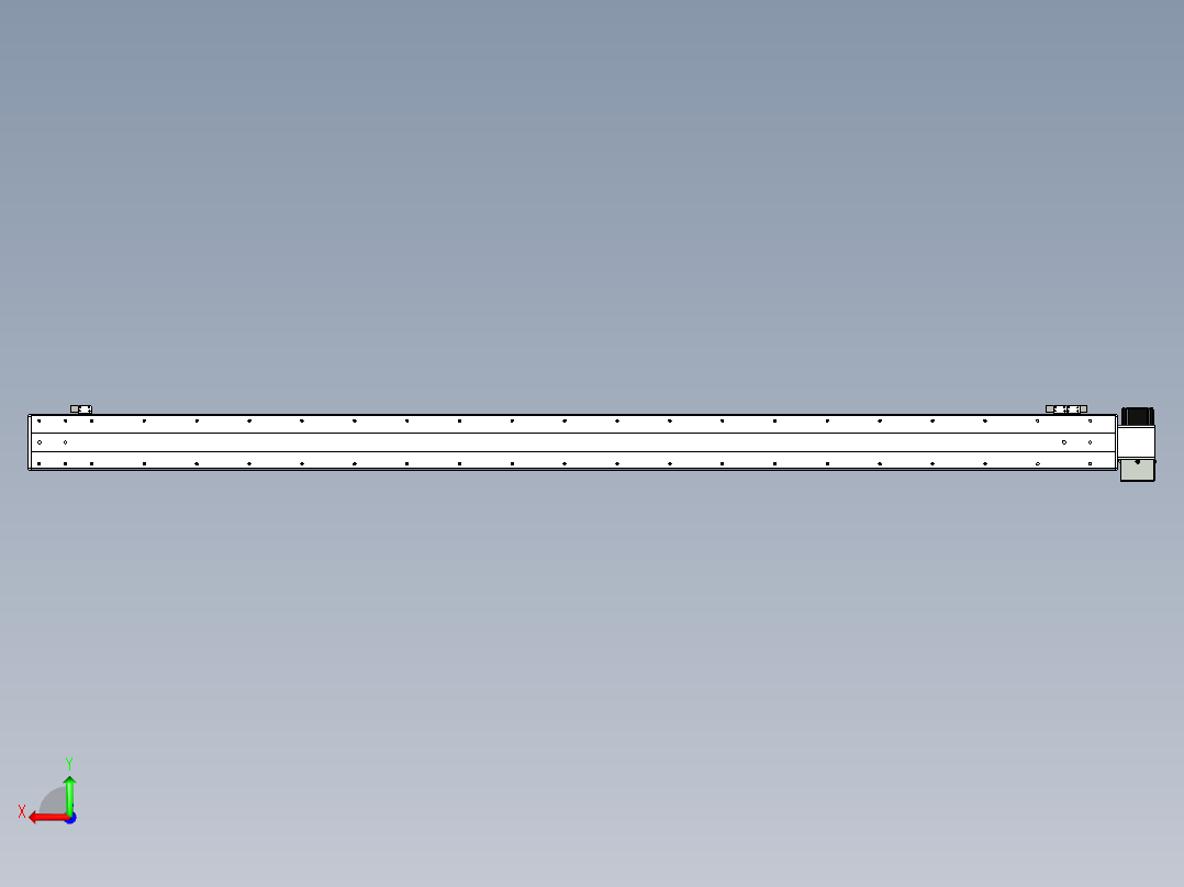 同步带滑台-半封闭B10H-L45-S1850-LU-P40-D3后视图