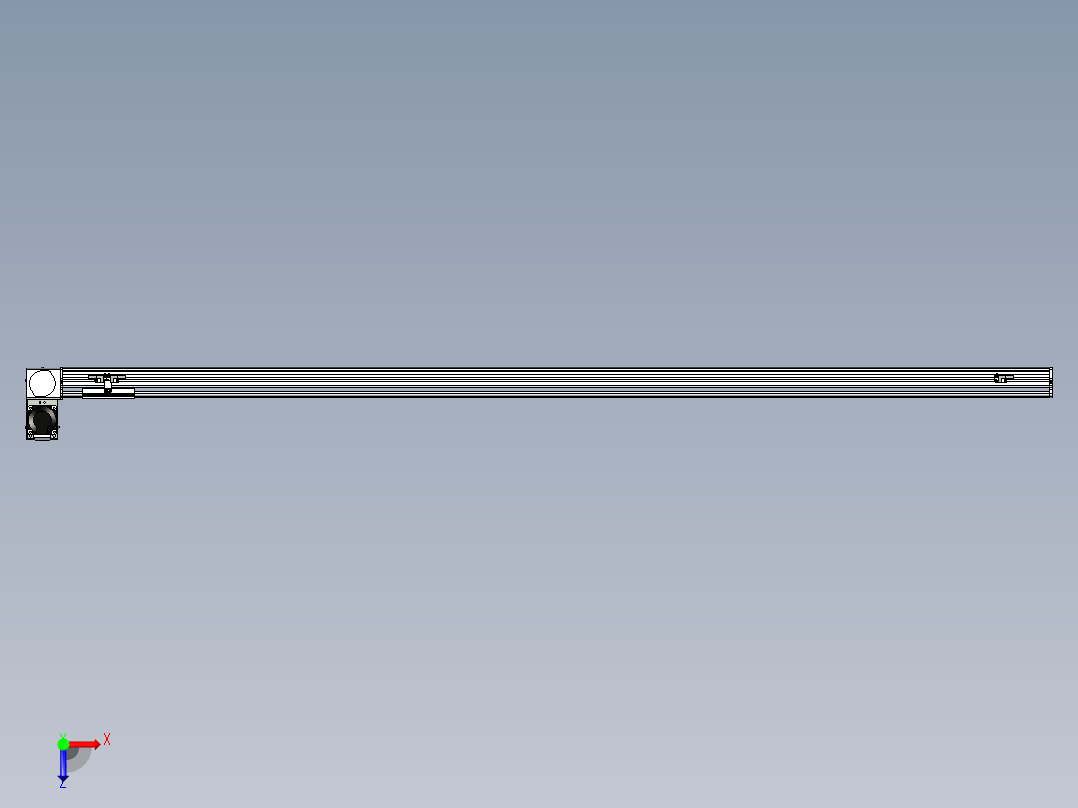 同步带滑台-半封闭B10H-L45-S1850-LU-P40-D3俯视图