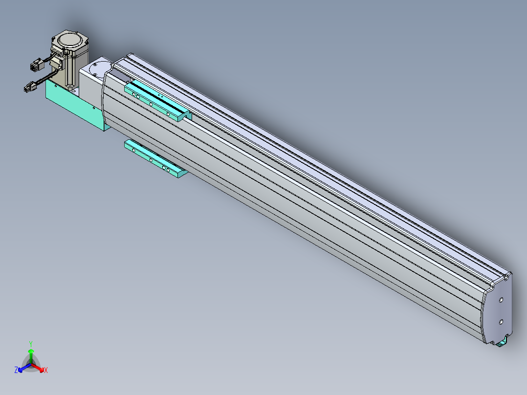 威洛博VBF同步带传动一般环境VBF14-L45-S700-BL-ZP40-C3正等轴测图