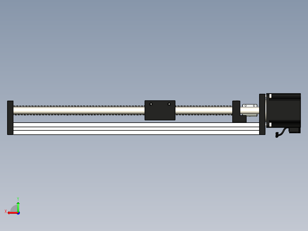 300mm步进电机滑台后视图