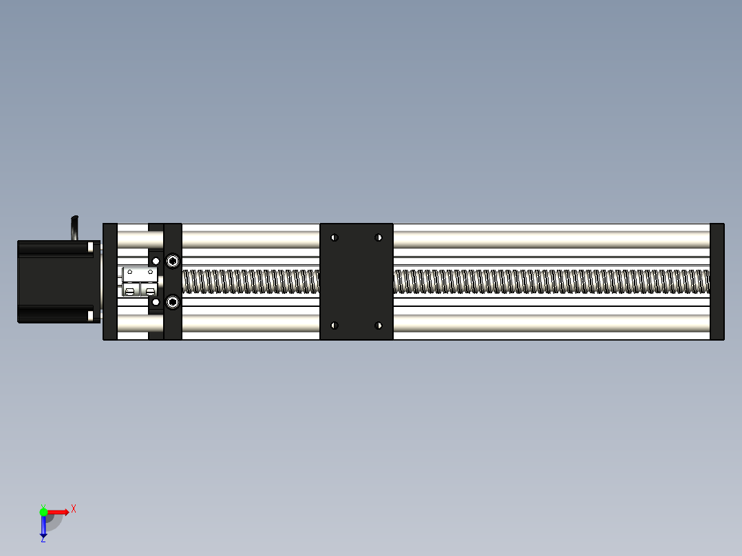 300mm步进电机滑台俯视图