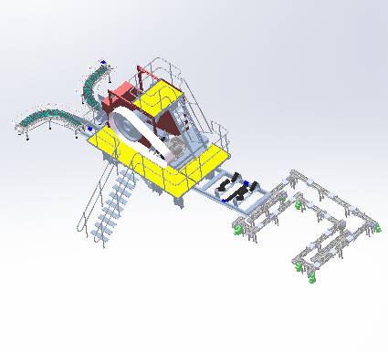 砂石筛选上料传料自动生产线设计sw17可编辑