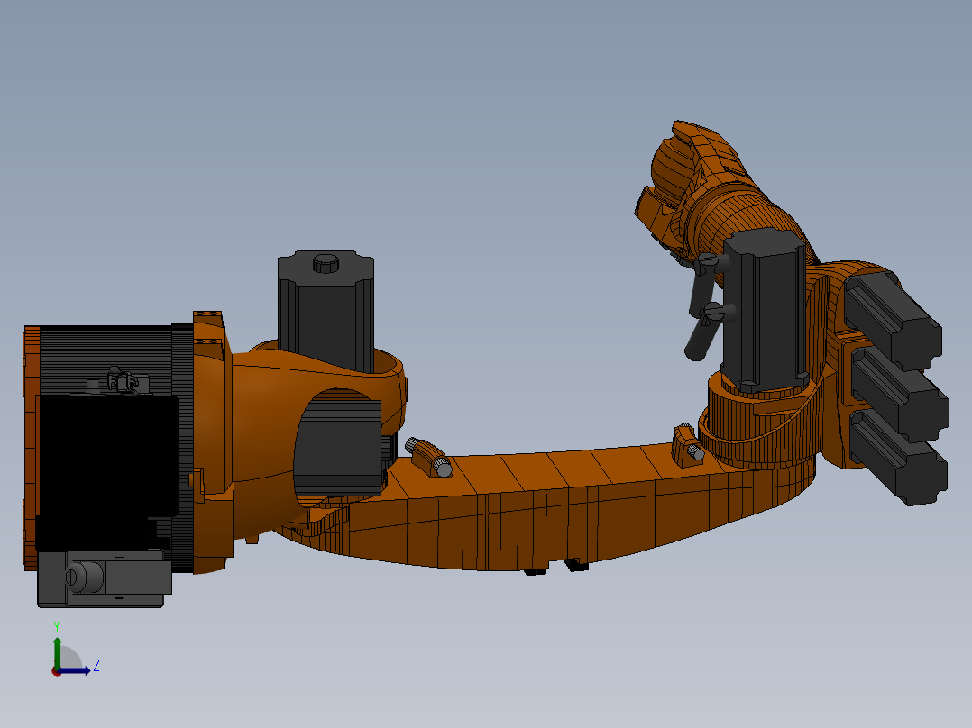 kuka 1400 六轴机器人左视图