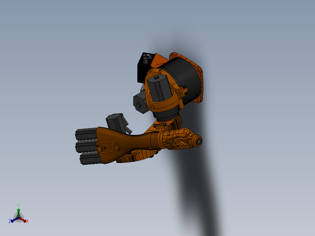 kuka 1400 六轴机器人正等轴测图