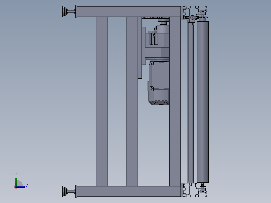 滚筒传输线左视图
