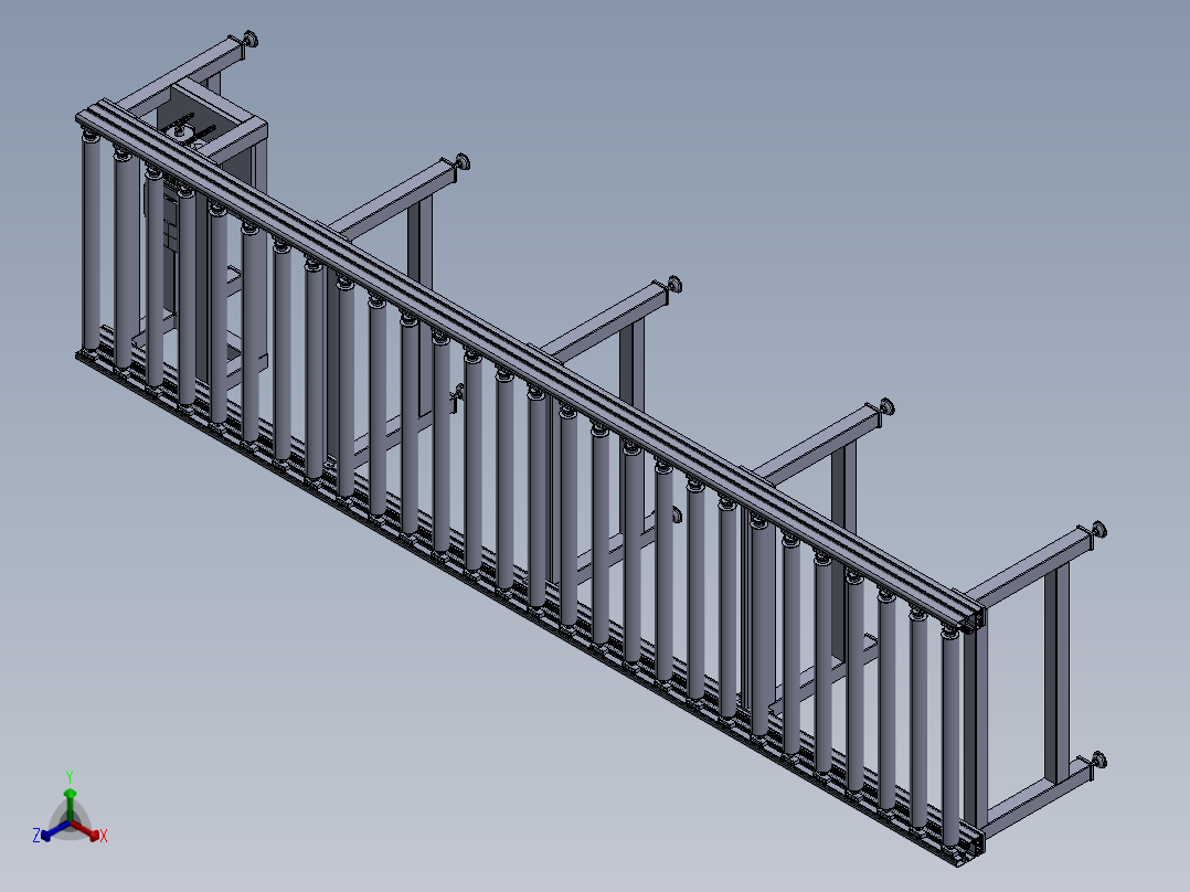 滚筒传输线正等轴测图