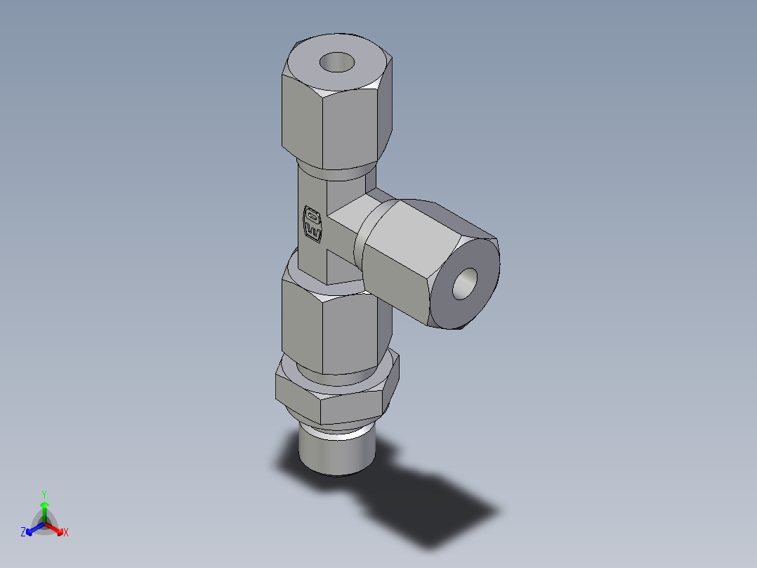 卡套式工业通用硬管接头EO_Assembled_adjustable_standpipe_run_tee_EVL06SR71