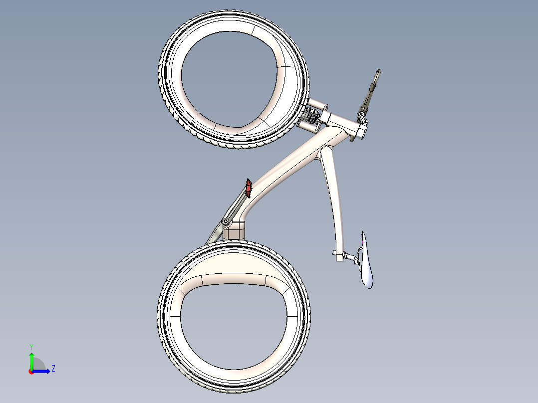 未来自行车概念设计左视图