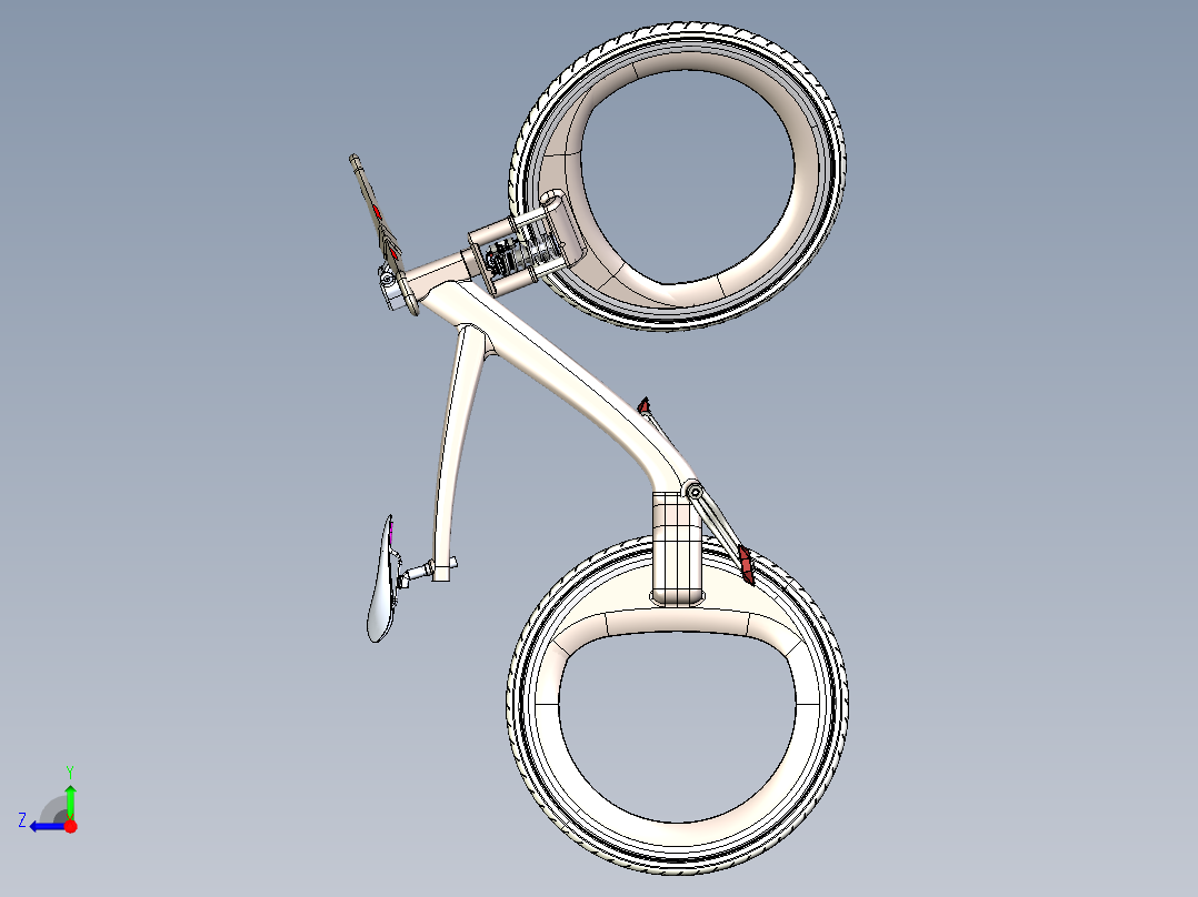 未来自行车概念设计右视图