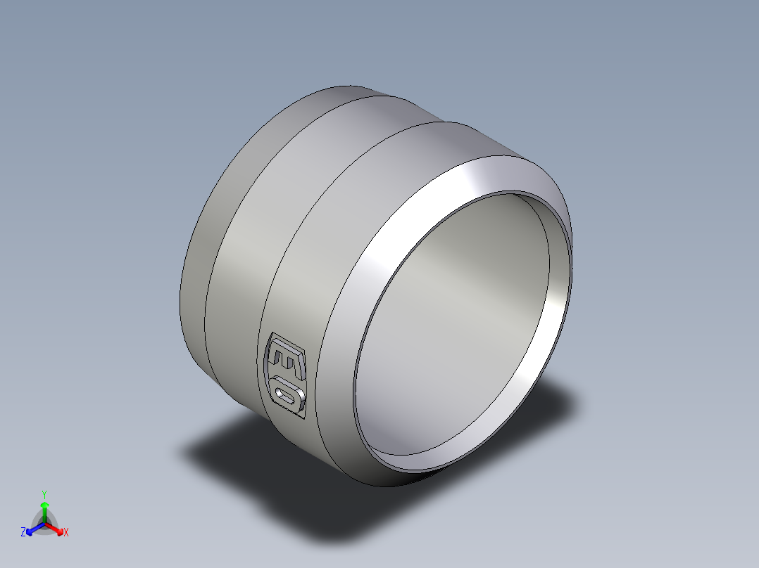 卡套式工业通用硬管接头EO_Progressive_ring_DPR12L71X正等轴测图