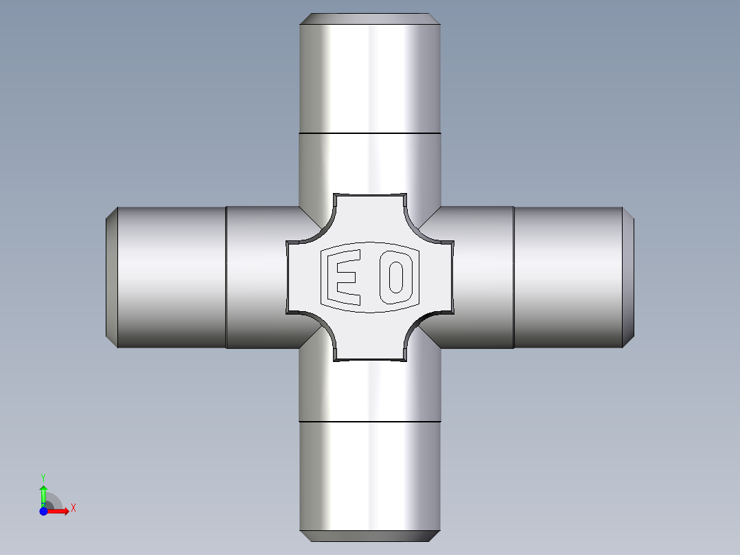 卡套式工业通用硬管接头EO_Union_cross_K04LLCFX前视图
