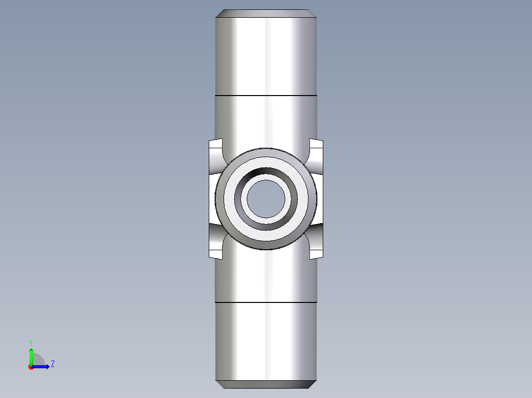 卡套式工业通用硬管接头EO_Union_cross_K04LLCFX左视图