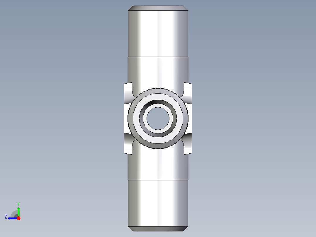 卡套式工业通用硬管接头EO_Union_cross_K04LLCFX右视图
