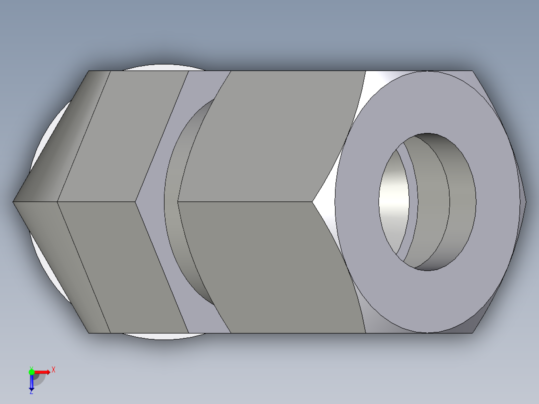 卡套式工业通用硬管接头EO_Adjustable_locknut_45_deg_elbow_VEE10ZLMORCF俯视图