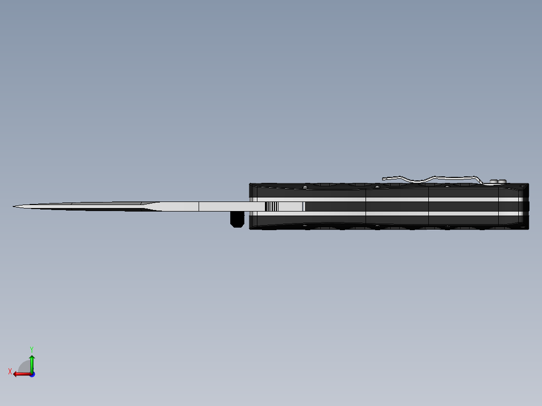 折叠小刀后视图