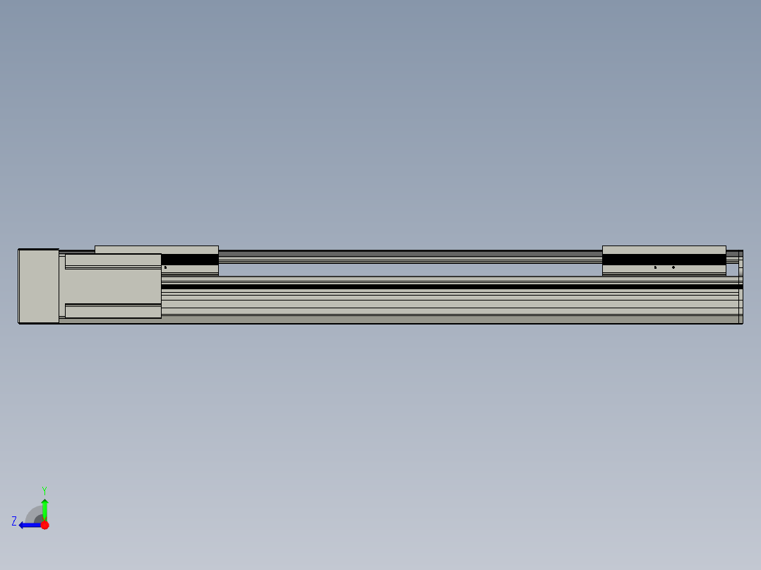 直线模组LHA170-S600-L设计图纸右视图
