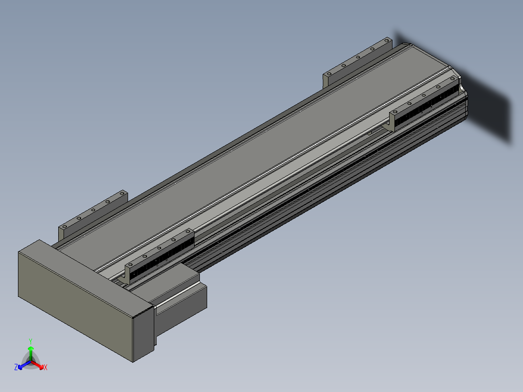 直线模组LHA170-S600-L设计图纸正等轴测图
