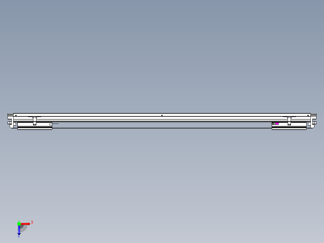威洛博VL系列直线电机模组-2VL22H3-S1300俯视图