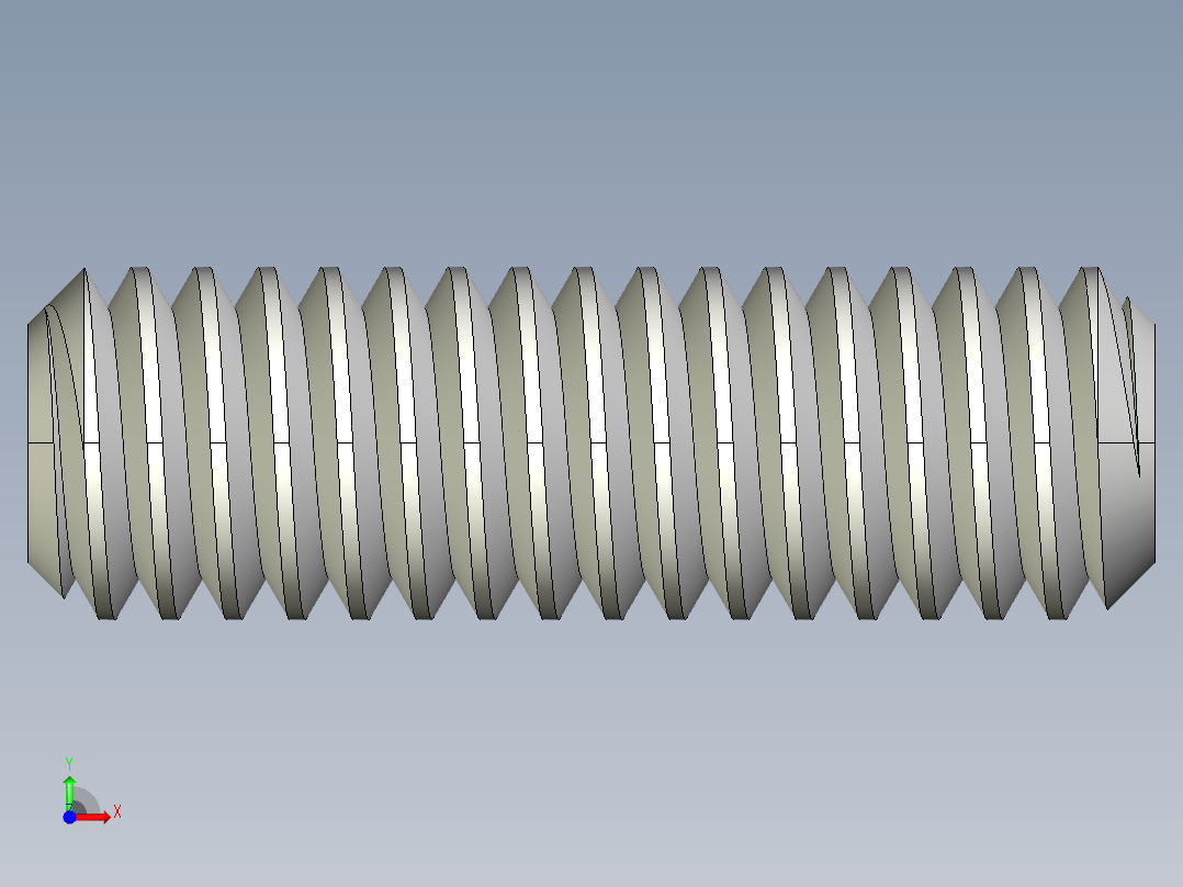 DIN 913-ISO 4026 固定螺钉-M2.5 L=8.STEP前视图