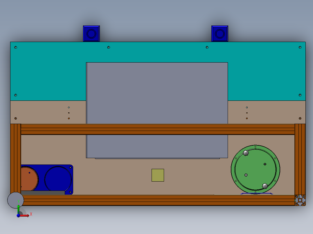 自动涂胶工作台（sw15+cad+说明书）前视图
