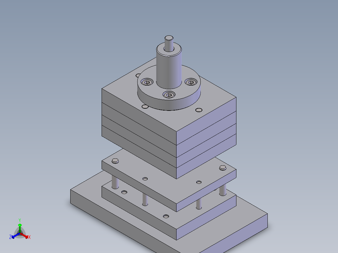 solidworks做的垫片<span style='color: red'>冲</span>载<span style='color: red'>复合</span><span style='color: red'>模</span>
