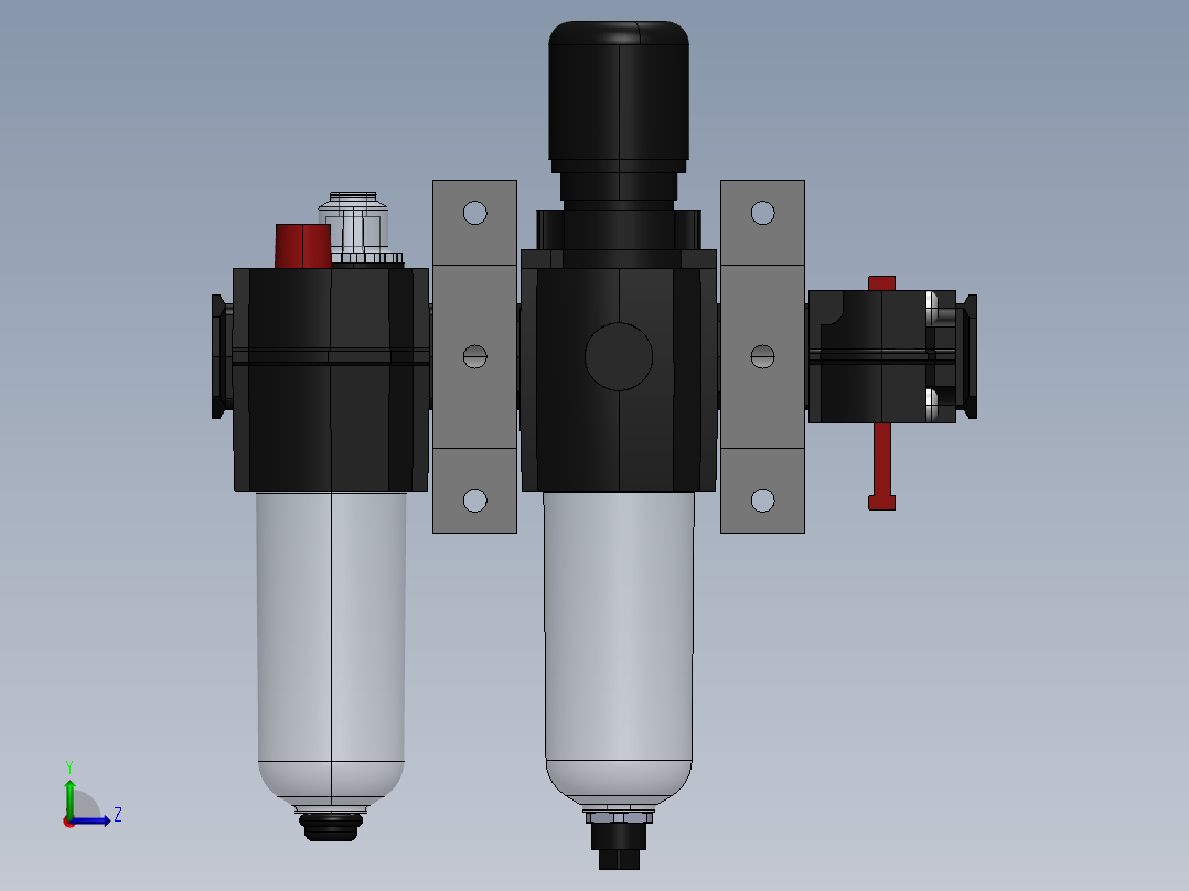 KIT FILTRO REGULADOR LUBRIF. DRENO AUTO 3-8 (BL73-XXX)左视图