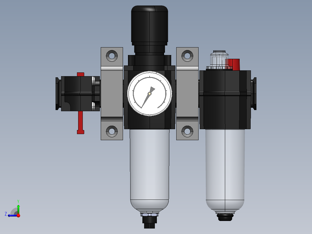 KIT FILTRO REGULADOR LUBRIF. DRENO AUTO 3-8 (BL73-XXX)右视图