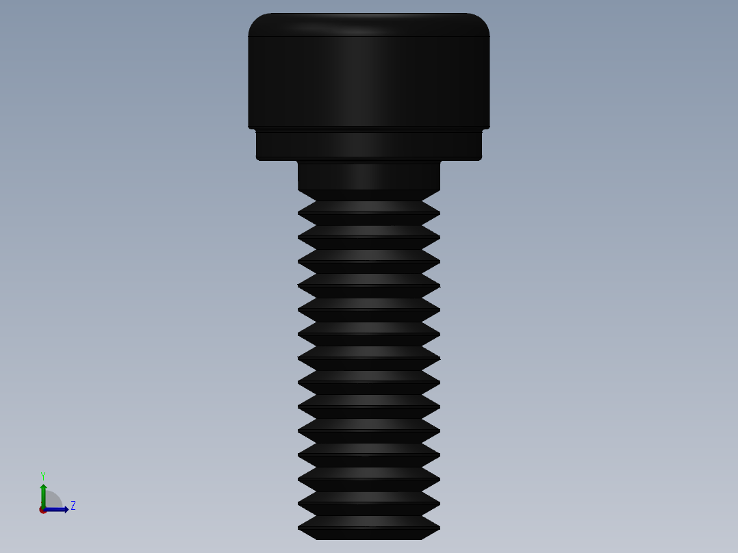 紧固件-No.10-32 Socked Head左视图