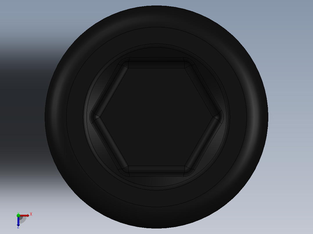 紧固件-No.10-32 Socked Head俯视图