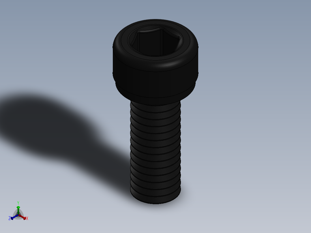 紧固件-No.10-32 Socked Head正等轴测图