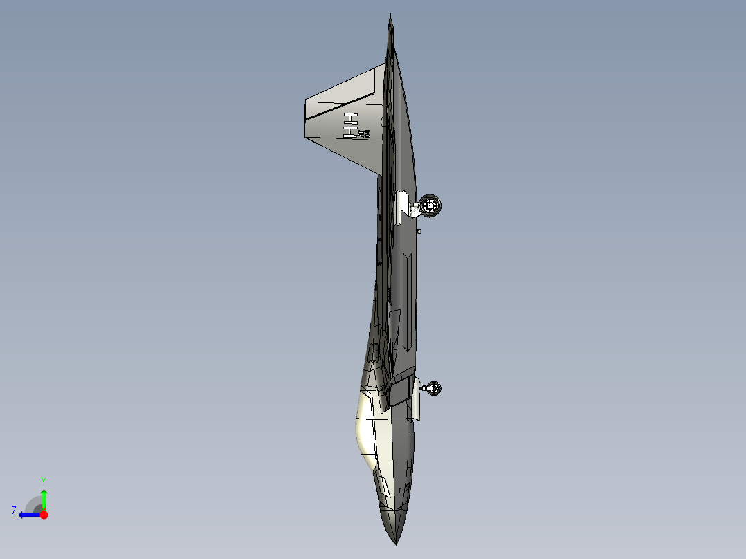 F-22型猛禽战斗机右视图