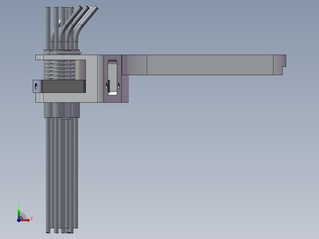 生化分析仪清洗机构前视图