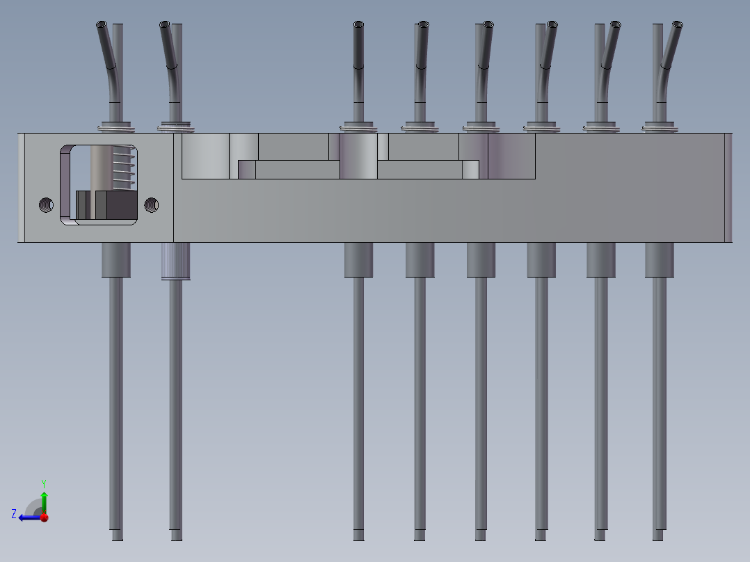 生化分析仪清洗机构右视图