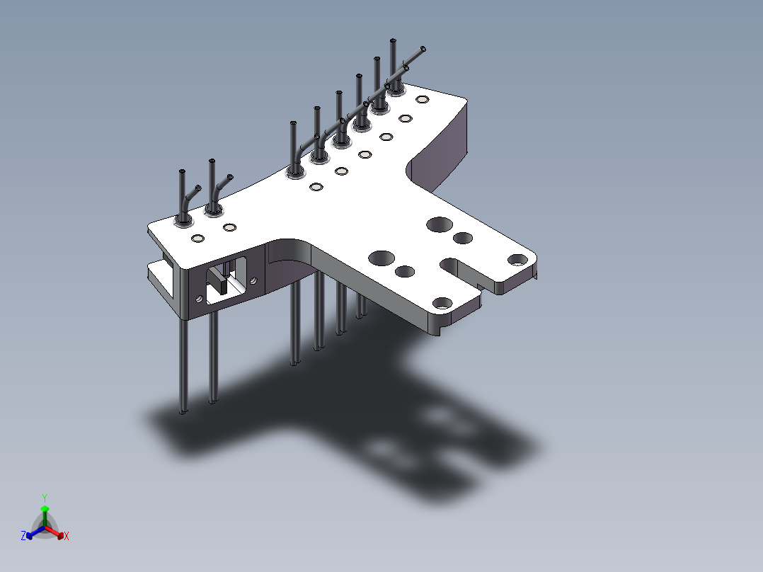 生化分析仪清洗机构正等轴测图