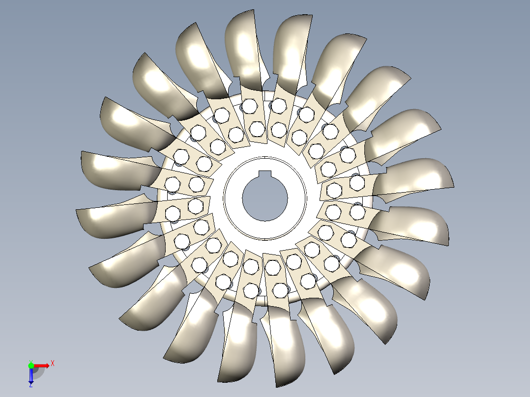 冲击式水斗轮3俯视图