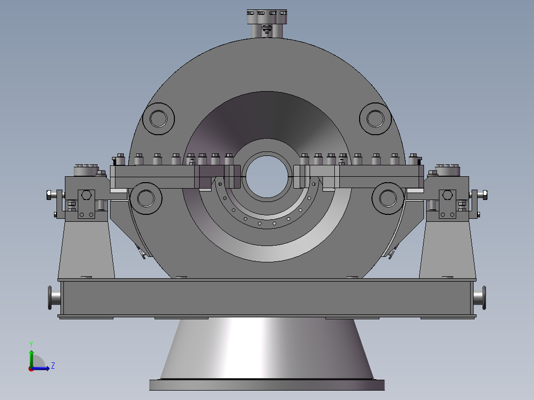 空气压缩机3D模型左视图