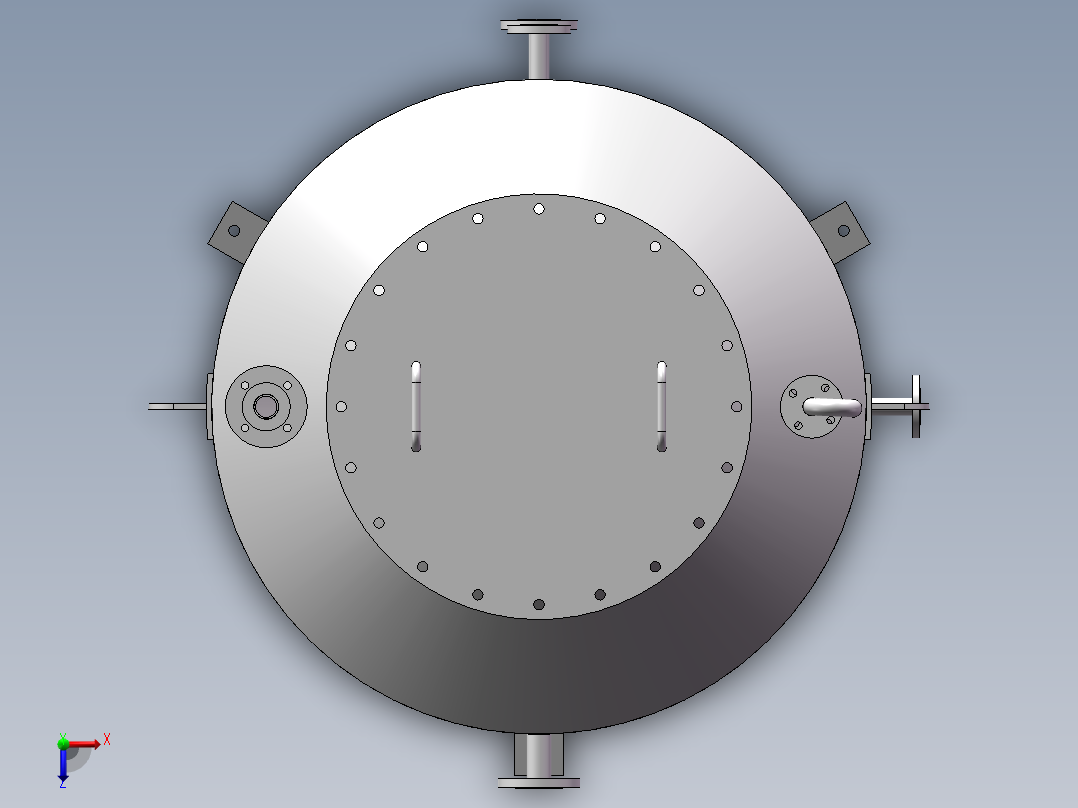 双氧水稀释罐（1.5立方米） 自动化设备3D图纸3D模型俯视图