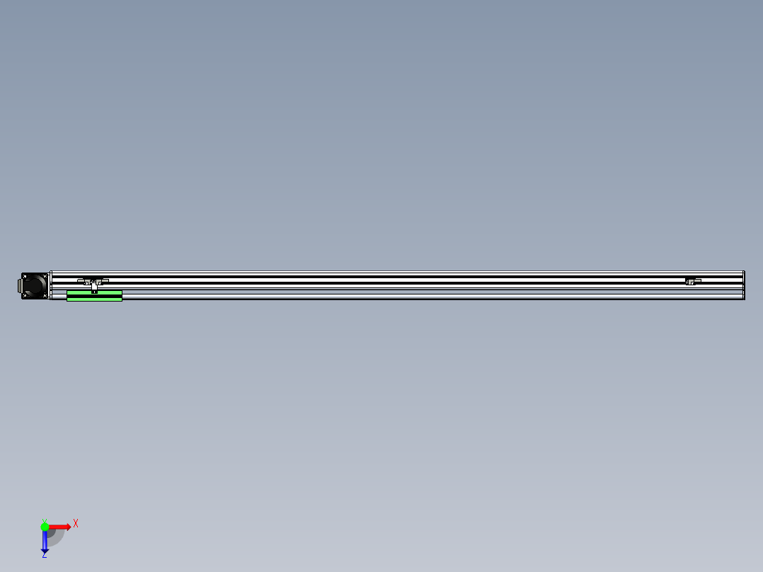 同步带滑台-半封闭B13-L90-S1500-R-P40-D3俯视图