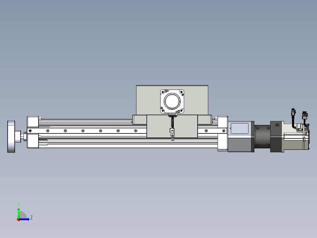 威洛博直线电机模组EB8ZR-L200-S300-RZP75B5K-ZP755K-MS3左视图