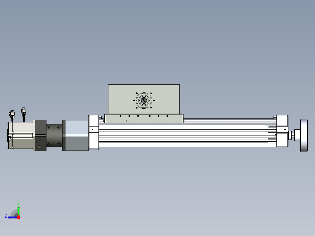 威洛博直线电机模组EB8ZR-L200-S300-RZP75B5K-ZP755K-MS3右视图
