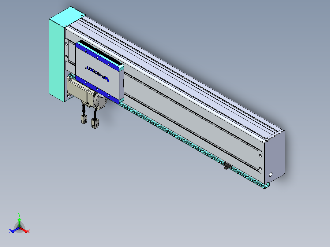 威洛博VC丝杆传动-无尘环境VC14-Lxx-C-S450-BL-ZP40-C3正等轴测图