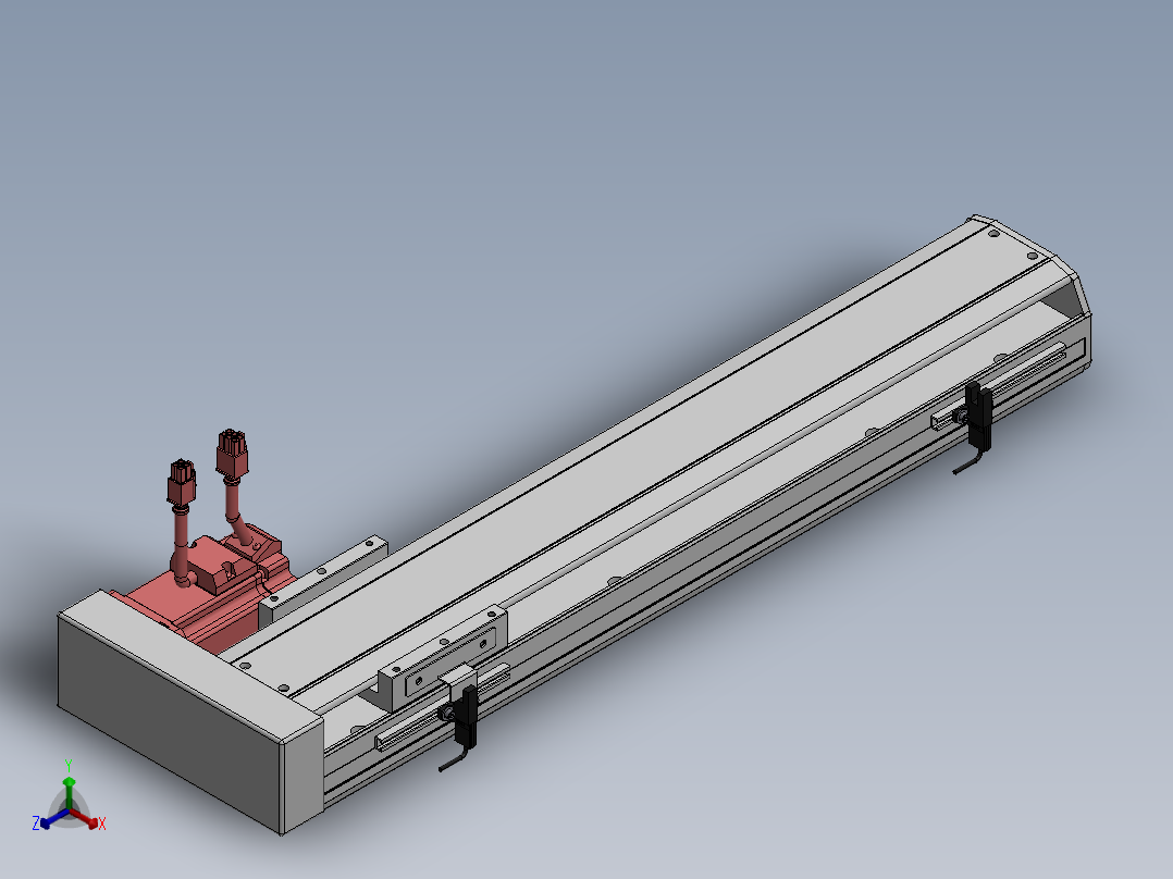 精密模组MY100-T10-400L-BR-P20B-C4-C正等轴测图