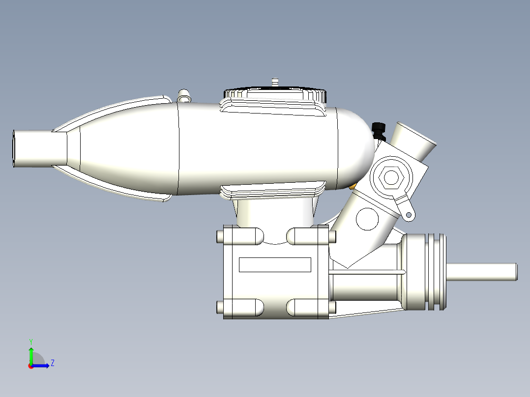 KB40RC发动机左视图